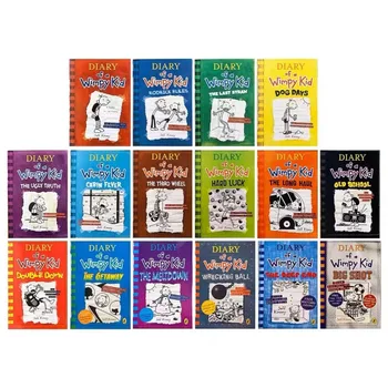 8 книг / набор 1-8 / 9-16 Английский дневник слабоумного ребенка, Комический роман, сборник рассказов, Литературный подарок для детей