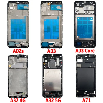 НОВЫЙ Передний Корпус ЖК-Дисплей Рамка Безель Пластина Запасные Части Для Samsung A21 A02 A02S A03S A03 Core A04 A04S A04E A32 4G 5G A34