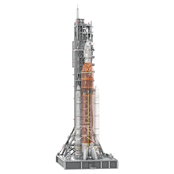 MOC Space launch Rocket Военная Мобильная Пусковая Установка SLS Tower Rocket Строительные Блоки Система Запуска SLS 1B Ракетоноситель Кирпичи Игрушка