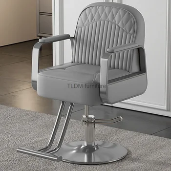 Парикмахерские кресла с поворотным колесом, салонные винтажные парикмахерские кресла, Эстетическая Коммерческая мебель Cadeira Cabeleireiro YQ50BC