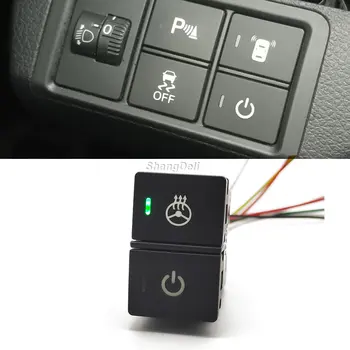 Для Honda переключатель с двумя клавишами переключатель управления подогревом рулевого колеса включение выключение питания кнопка светодиодной подсветки автомобильные аксессуары