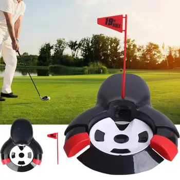 Регулируемая подставка для гольфа Многоразового использования с батарейным питанием и флажком Автоматическая машина для возврата гольфа Помощь для подачи гольфа Принадлежности для гольфа