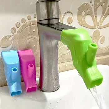 Силиконовый расширитель для крана, простой, случайный цвет, защита от брызг, Детская раковина, ванна с водопроводной водой, игрушка для мытья рук в ванной