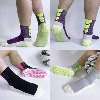 Короткие Футбольные Носки Взрослые Мужчины Женщины, Спортивные Носки Одного Размера, Противоскользящие Силиконовые Нижние Футбольные Баскетбольные Носки Для Йоги