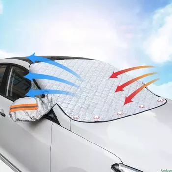 Для Mitsubishi Outlander Lancer ASX 2008-2018 Магнитные солнцезащитные козырьки на лобовом стекле автомобиля Сверхтолстая защита от снежного наледи