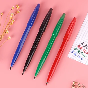 1шт Япония Pentel S520 Ручка для эскизов Дизайн Эскизов Ручка Крючок Линейная Ручка Ручная Роспись Ручка 2,0 мм Черный/Синий/Зеленый/Красный цвет