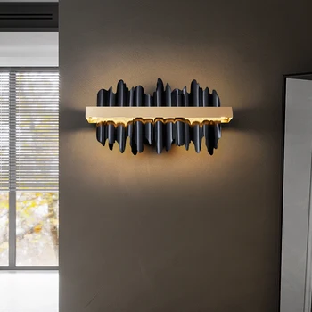Новый Современный светодиодный настенный светильник Черный Настенные светильники для спальни гостиной Роскошный Домашний Декор Светильники для спальни