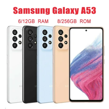 Оригинальный Разблокированный Samsung Galaxy A53 5G A536B / DS A536E / DS С двумя Sim-картами 6,5 