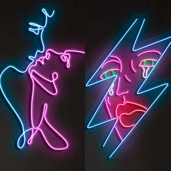 Сексуальные неоновые огни Логотип комнаты с персонажами аниме Светодиодные неоновые огни Украшение комнаты логотипом Индивидуальные неоновые огни Неоновые огни аниме