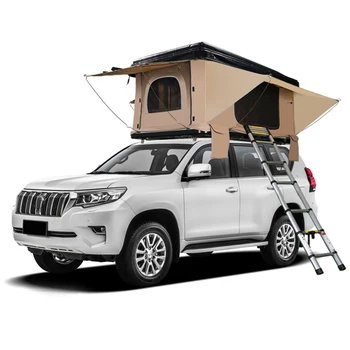 Водонепроницаемая палатка-раскладушка на крыше для кемпинга на 2 человека, алюминиевая палатка с жестким корпусом на крыше автомобиля