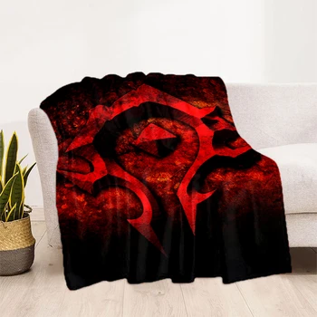Покрывало для дивана-кровати с рисунком World of Warcraft из манты большого размера, мягкое и ворсистое одеяло, плед, мягкие теплые фланелевые пледы, подарок для поклонников