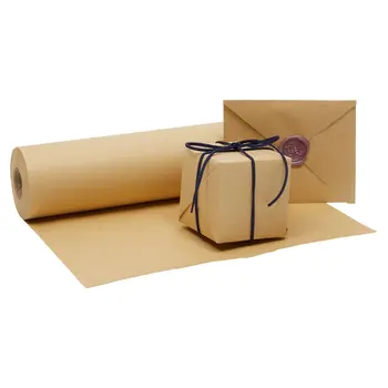 Рулон Крафт-Бумаги шириной 30 см/50 см Обычная Коричневая Транспортировочная Бумага для Подарочной Упаковки DIY Crafts Доска Объявлений Мольберт