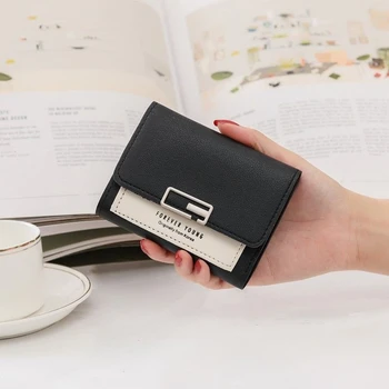 Маленький кошелек женский короткий корейский модный складной студенческий милый мини-кошелек Zero Wallet