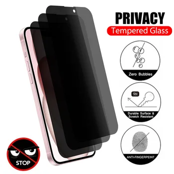 3ШТ Защитная Пленка для Экрана Конфиденциальности Для iPhone 15 14 13 12 11 Pro Max 13 Mini SE 2022 Антишпионское Стекло Для iPhone 14 15 Plus XR XS Glass