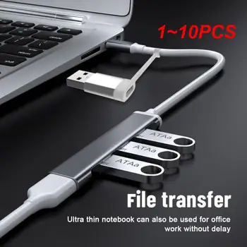 1 ~ 10ШТ Type C HUB Dock 3.0 USB 3.0 2.0 Концентратор, 4 порта, мультиразветвитель, адаптер OTG для ПК Macbook, алюминий
