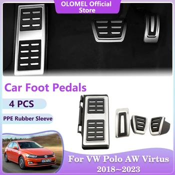 Для Volkswagen Polo AW BZ VW Virtus 2018 ~ 2023 Автомобильные Ножные Педали Тормоза Без Сверления Колодки Для Педали Акселератора Детали Интерьера Аксессуары