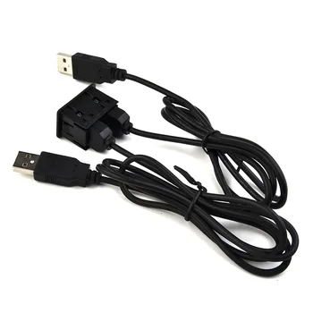 Прочная Практичная панель удлинителя кабеля 1 Х Сменный пластиковый USB-порт A-типа AUX Аксессуары Черный