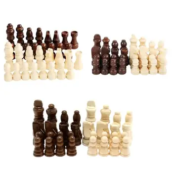 32 шт портативных шахматных фигур, международные шахматные фигурки для взрослых или детей GXMF