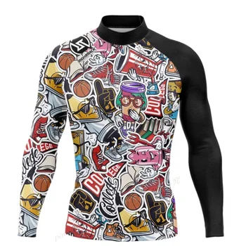 Новая Камуфляжная рубашка Для серфинга Rashguard, Мужская Морская одежда с длинными рукавами, Мужская спортивная рубашка, Спортивная рубашка с длинными рукавами, Пляжная рубашка.