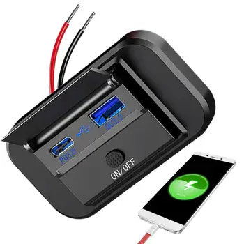Адаптер автомобильного Зарядного устройства Быстрая Зарядка USB C Автомобильное Зарядное Устройство Для телефона Автомобильное Зарядное Устройство Для телефона PD & QC3.0 Двухпортовый USB C Адаптер Прикуривателя