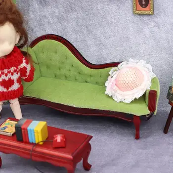 Кухонные принадлежности для кукольного домика Реалистичная тонкая работа 1/12 Миниатюрная мебель для кукольного домика Диван-кресло Toffee для миниатюры
