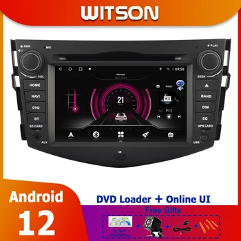 WITSON Android 12 АВТОМОБИЛЬНЫЙ DVD-ПЛЕЕР с GPS для TOYOTA RAV4 2008 2009 2010 2011 WIFI TB CarPlay с DVD-загрузчиком + 50 Онлайн-тем