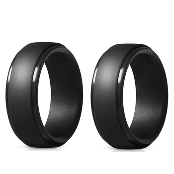 8 мм Популярные Мужские Силиконовые Крутые кольца Женское Силиконовое обручальное кольцо Экологическое спортивное кольцо на открытом воздухе 2шт