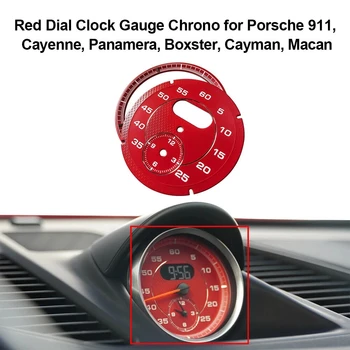 Часы с красным циферблатом Chrono для Porsche 911, Cayenne, Panamera, Boxster, Cayman