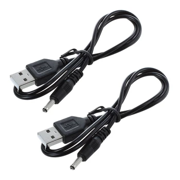 2шт Черный USB-кабель 3,5 мм X 1,3 мм, шнур для зарядного устройства, блок питания