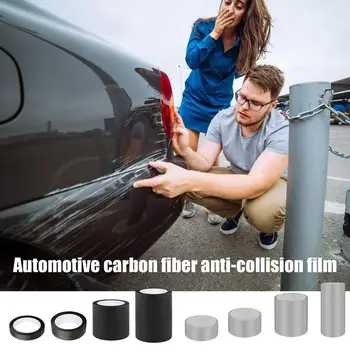 Защита порога автомобиля из углеродного волокна, Боковое зеркало, лента против царапин, Пороговая защита, Пленка для бампера для автомобилей