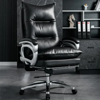 Официальное Новое кресло Boss от HOOKI, Кожаное Офисное кресло, Кресло для домашнего компьютера, Эргономичный Массажный стол для руководителя с откидывающейся спинкой