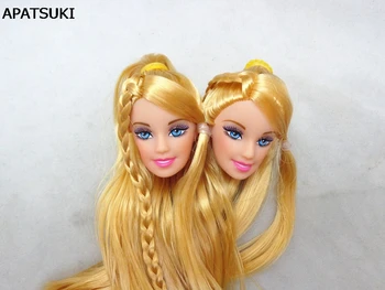 2 шт./лот, сделай сам, детская игрушка, золотые волосы, кукольная голова принцессы, Аксессуары для кукол для 11,5 