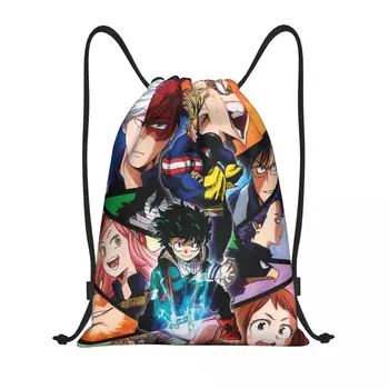 Персонажи аниме My Hero Academia, сумка на шнурке для покупок, рюкзаки для йоги, мужская сумка для спортзала Manga Boku No Hero Academi Sports, рюкзак для спортзала
