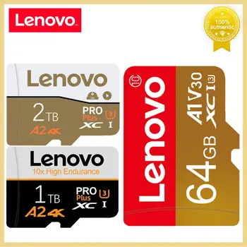 Lenovo 2TB Micro Memory SD-Карта 512GB 128GB 64GB A1/A2 U3 SD-Карта SD/TF Флэш-Карта Класса 10 Карта Памяти Для Настольной Камеры Телефона