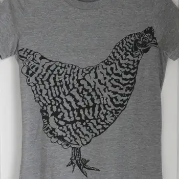 Мужская футболка с курицей из органической смеси сельскохозяйственных животных Мужская