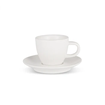 Фарфоровые кофейные кружки Керамические чашки для эспрессо Белого цвета Простая кружка для чая с молоком и какао 80 мл Аксессуары для домашнего Бариста