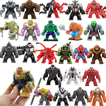 Строительный блок супергероя-мстителя, Тор, зеленый гигант, Росомаха, фигурная кукла, игрушка для сборки, подарок на день рождения для детей