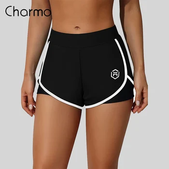 Женские плавательные шорты Charmo с высокой талией, тренировочные фитнес-танкини, плавательные нижние шорты