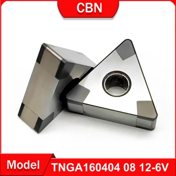CBN TNGA160404 TNGA160408 TNGA160412-6V инструмент для обработки твердой стали, чугуна и других материалов высокой твердости 10ШТ TNGA