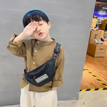 Корейская детская сумка, детская мини-мультяшная диагональная сумка через плечо для мальчика и девочки, милый простой модный Универсальный поясной рюкзак для пикника