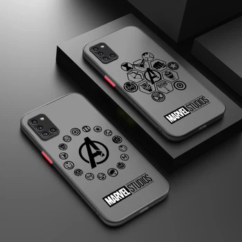 Логотип Marvel Avengers Для Samsung A73 A72 A52 A42 A33 A32 A23 A22 A14 A13 A12 A04 A03S Матовый Полупрозрачный Чехол Для телефона