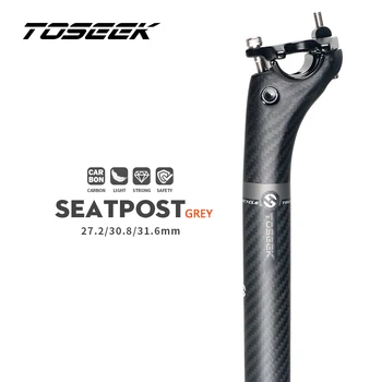 Подседельный штырь TOSEEK Carbon 3K Weave Матовый, смещенный на 20 мм Подседельный штырь 27.2/30.8/31.6 Телескопическая капельница Mtb 