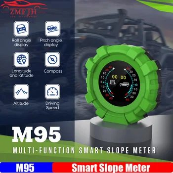 M95 HUD Автомобильный Инклинометр 4x4 Умный Измеритель Наклона Угловая Скорость Спутниковое Время GPS Аксессуары Для Внедорожников Многофункциональный Измеритель