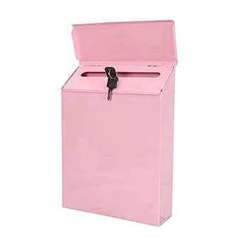 Настенный почтовый ящик, запирающийся почтовый ящик, настенный ящик для сбора мусора, почтовый ящик на ферме с ключом, подходит для домашнего офиса