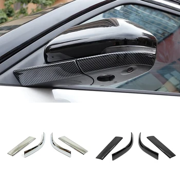 ABS Хром/Углеродное Волокно Для Ford Explorer 2020-2022 Боковая Дверь Автомобиля Зеркало Заднего Вида декоративная полоса Крышка Отделка Автомобиля Для Укладки 4шт