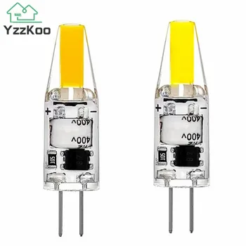 YzzKoo Mini G4 COB Лампа LED 12V AC / DC 220V Corn Light 6W Прожекторная Лампа Люстры Заменяет 20W Галогенные Лампы Холодного/Теплого Белого цвета
