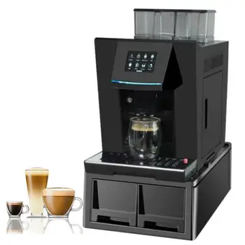 Электрическая коммерческая кофеварка с 3-кратным контролем качества, полностью автоматическая кофемашина с молочным чаем