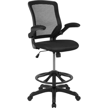 Офисное кресло Furniture Kale с поворотной средней Спинкой, Регулируемым Кольцом для Ног, Поясничной поддержкой и Высотой сиденья, Эргономичная Сетка Executive