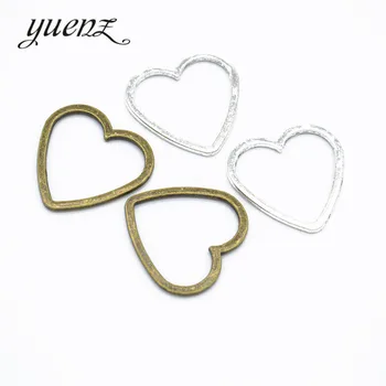 YuenZ 20шт металлические сердечки-подвески diy ювелирные изделия 25*24 мм A60