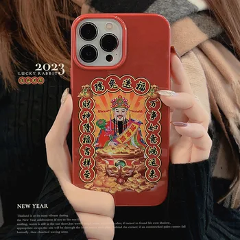 Китайский China rich god of wealth мягкий силиконовый защитный чехол для телефона iphone 14 15 pro max plus 13 12 11 promax x xr xsmax